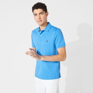  Koszulka polo Nautica Slim Fit Interlock męska niebieska